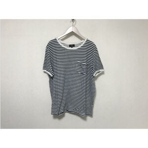 A.P.C. Breton Striped Cotton Short Sleeve T-Shirt - Men's L - Blue & White